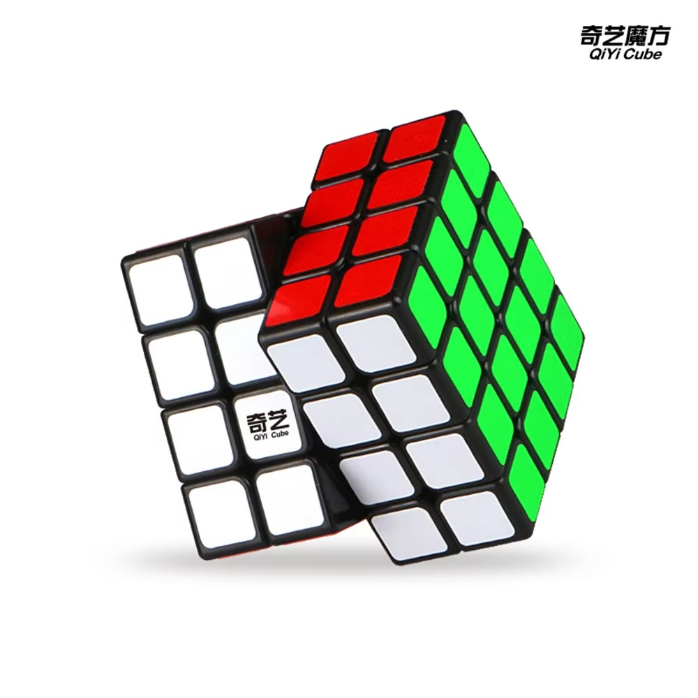 [Picube] QiYi QiYuan 4x4 Stickerless Black 4x4x4 Magic Cube Speed Puzzle QiYuan S2 Racing Cubo Magico Educational Toys Gift