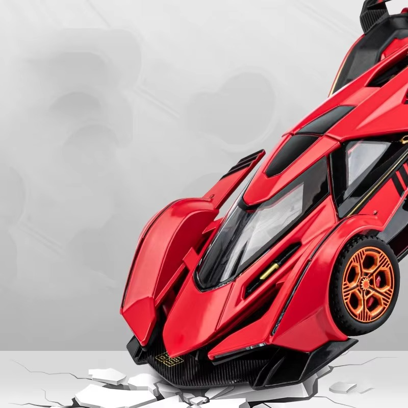 1:32 Lamborghini V12 Vision GT Gran Turismo Supercar Alloy Model Car Diecast Sound & Light Toys Children Vehicle Gifts For Kids