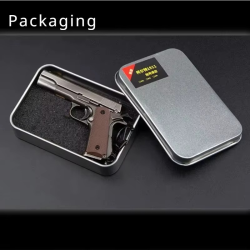 1: 3 Semi Alloy m1911 Pistol Shell Throwing Mini Metal Gun Models Detachable Toy Gun Ornament Pendant Fake Gun for Adult Gift