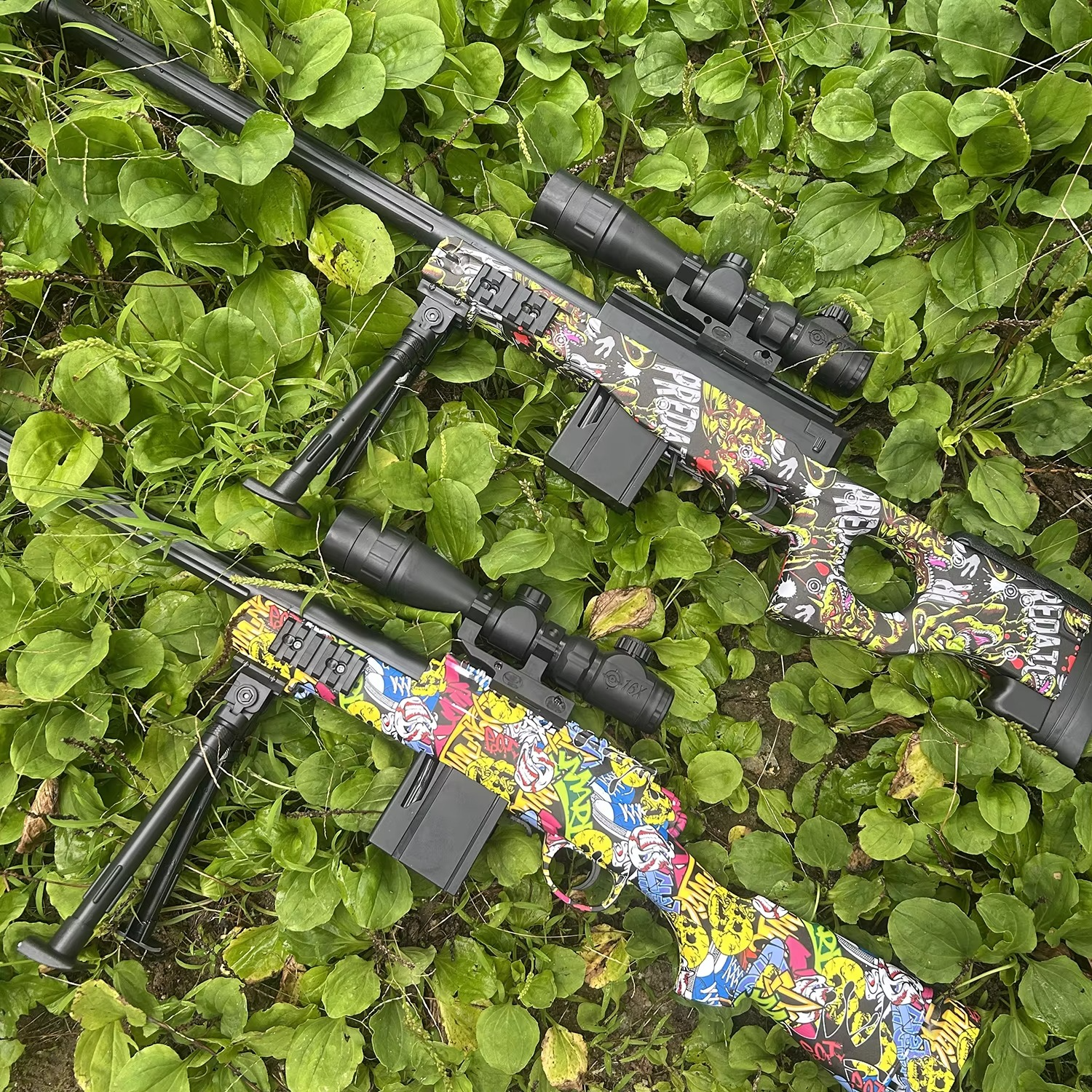 2025's New Awm and M24 Classic Manual Side Pull Mode Camouflage Pattern Pop-Up Magazine Can Launch 7-8mm Gel Ball Toy Gun