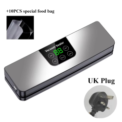 Electric Vacuum Sealer Machine Dry/Wet Food Packaging Seal To Keep Fresh Touch Buttons Digital Display Detachable Cleaning