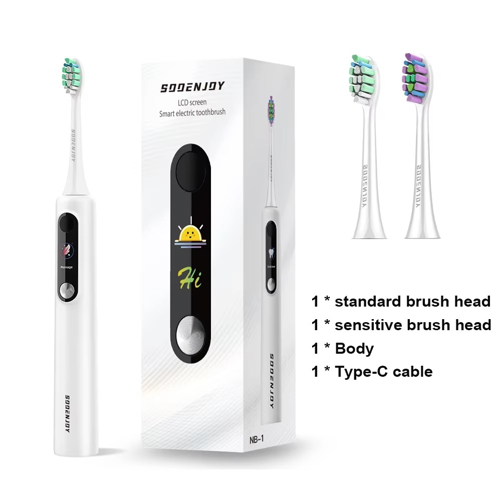 SOOENJOY Sonic Electric Toothbrush Smart LCD Screen Sonic Tooth Brush DIY Mode Automatic Cleaner Adult NB-1 Teethbursh