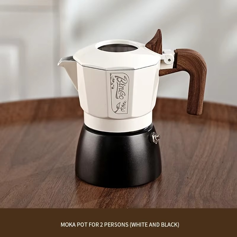 Bincoo Dual Valve Moka Pot Espresso Maker Electric for Home Camping Coffee Extraction Tool Italian Barista Tool Espresso Machine