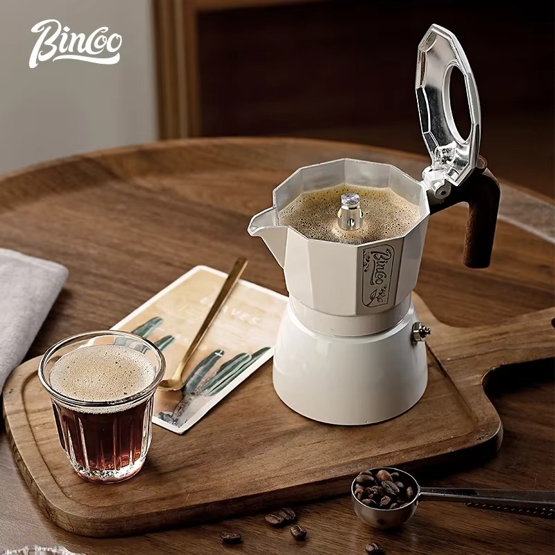Bincoo Dual Valve Moka Pot Espresso Maker Electric for Home Camping Coffee Extraction Tool Italian Barista Tool Espresso Machine