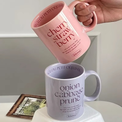 300ml Ceramic Mugs Cups for Breakfast Milk Yogurt Cereal Coffee