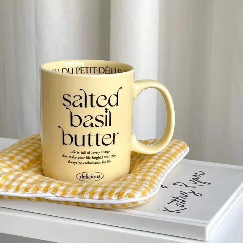 300ml Ceramic Mugs Cups for Breakfast Milk Yogurt Cereal Coffee