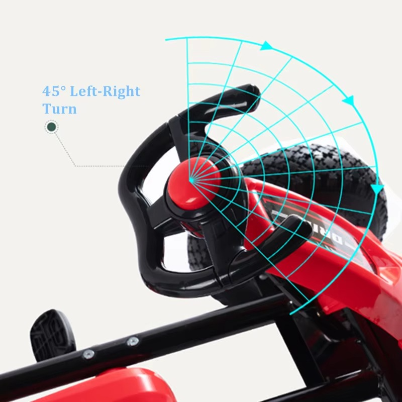 LazyChild Foldable Go Kart 4 Wheel Pedal Ride On Adjustable Seat Ride On Pedal Toy Car For Kids 2-8 Years Karting Dropshipping