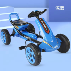 LazyChild Foldable Go Kart 4 Wheel Pedal Ride On Adjustable Seat Ride On Pedal Toy Car For Kids 2-8 Years Karting Dropshipping