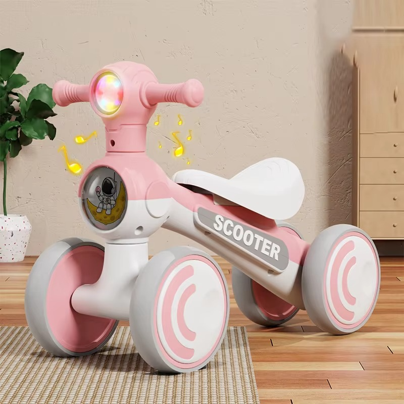 Baby Scooter Children's Bicycle Three Wheel Baby Walker Kids Balance Car With lighting Music Ride on Toys For 1-4 Years old