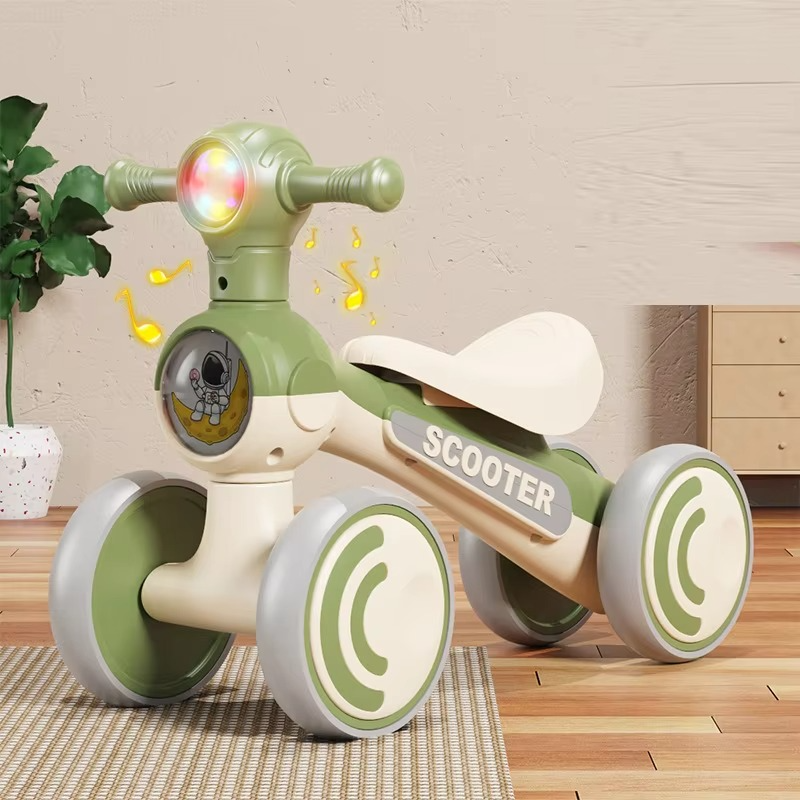 Baby Scooter Children's Bicycle Three Wheel Baby Walker Kids Balance Car With lighting Music Ride on Toys For 1-4 Years old