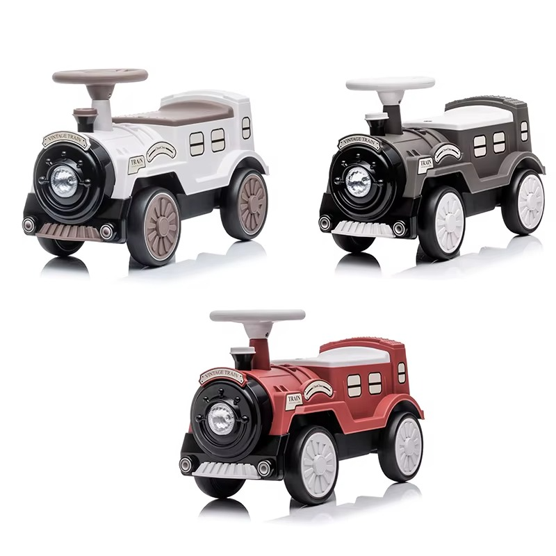Cartoon Little Train Children's Scooter Silent Wheel Yo-yo Car PP Material Balance Walkers Twist Scooters Baby Toy Ride on Car