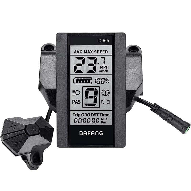 EBike LCD Display C965 0-9 PSA for BAFANG BBS01B BBS02B BBSHD Mid Drive Motor Bicycle Ebike Computer UART Conversion Kit