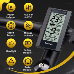 EBike LCD Display C965 0-9 PSA for BAFANG BBS01B BBS02B BBSHD Mid Drive Motor Bicycle Ebike Computer UART Conversion Kit
