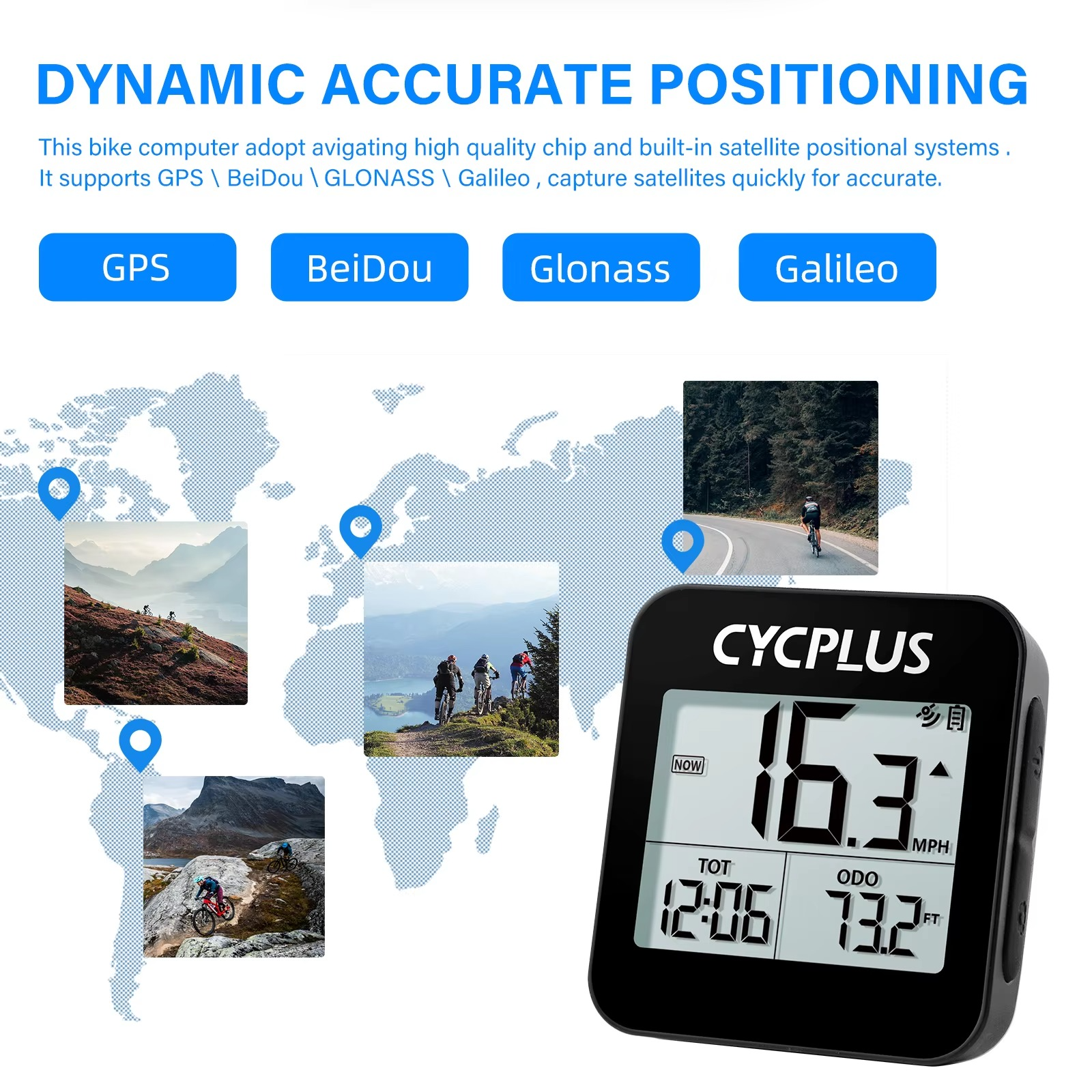CYCPLUS Bike Computer GPS Speedometer Wireless Bicycle Accessories Waterproof Cycling Ciclocomputador Odometer