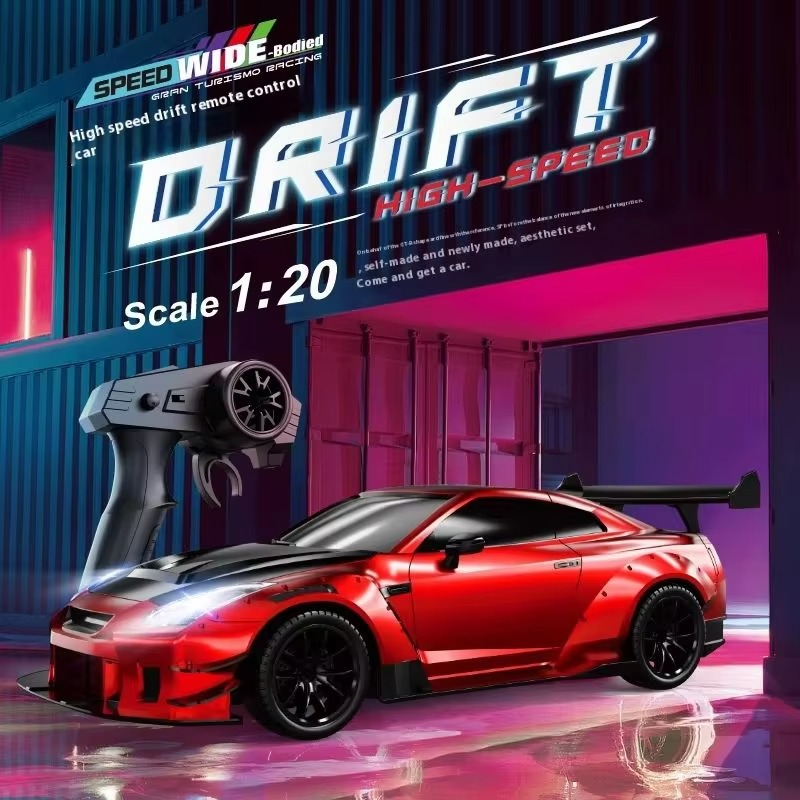 Boys Remote Control Rc Car - Four-Wheel Drive Drifting Stunt High-Speed Toy Model With Light For Children'S Play And Collection