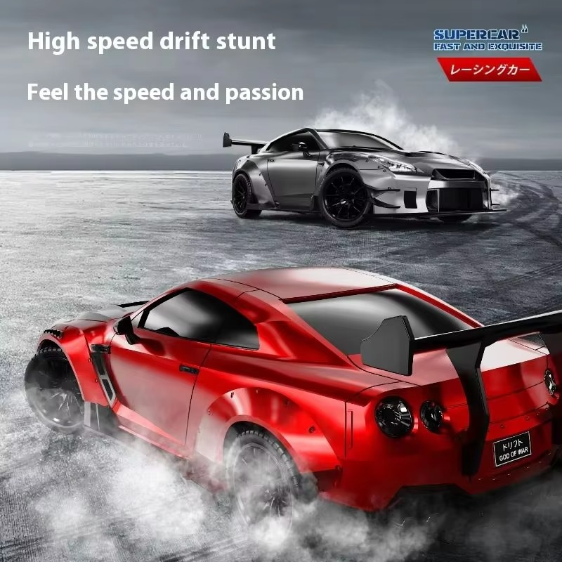 Boys Remote Control Rc Car - Four-Wheel Drive Drifting Stunt High-Speed Toy Model With Light For Children'S Play And Collection