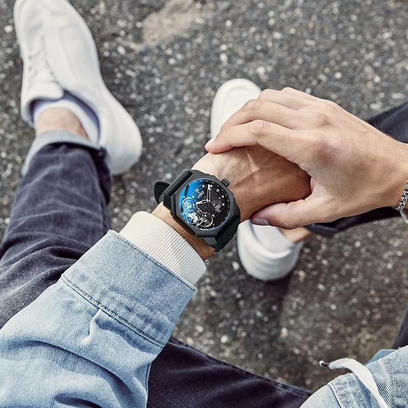 Fashionable Men's Watch Hollowed Out Luminous Tourbillon Fully Automatic Mechanical Movement Mechanical Watches reloj automático