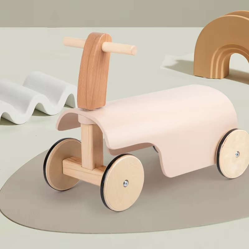 Baby Balance Car 1-3 Years Old Baby Wooden Baby Walkers Indoor Anti-rollover Yoyo Car Boys and Girls Ride On Toys