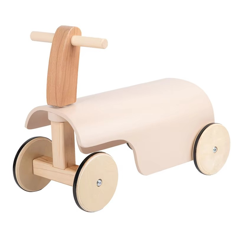 Baby Balance Car 1-3 Years Old Baby Wooden Baby Walkers Indoor Anti-rollover Yoyo Car Boys and Girls Ride On Toys