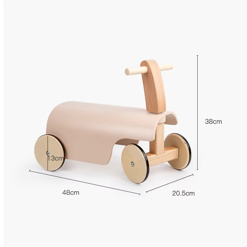 Baby Balance Car 1-3 Years Old Baby Wooden Baby Walkers Indoor Anti-rollover Yoyo Car Boys and Girls Ride On Toys