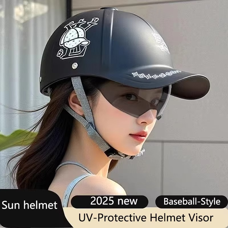 Electric Bike Helmet Motorcycle Helmet Summer Riding Half Helmet Baseball Cap Style for Men and Women 2026