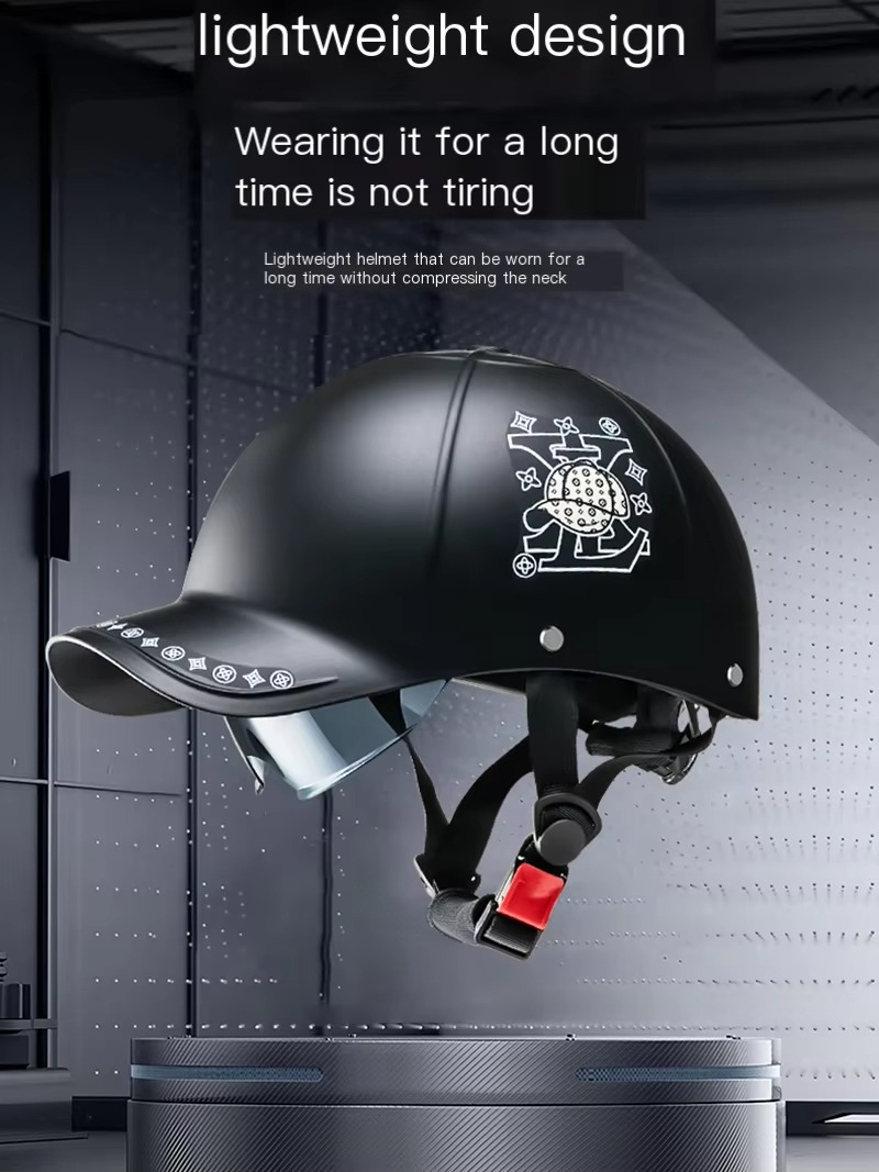 Electric Bike Helmet Motorcycle Helmet Summer Riding Half Helmet Baseball Cap Style for Men and Women 2026