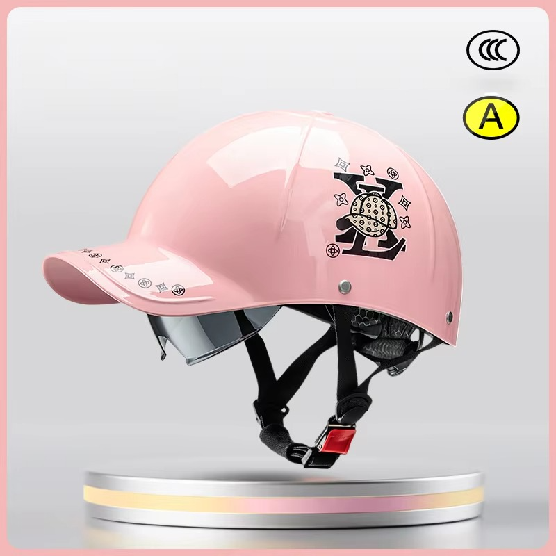 Electric Bike Helmet Motorcycle Helmet Summer Riding Half Helmet Baseball Cap Style for Men and Women 2026