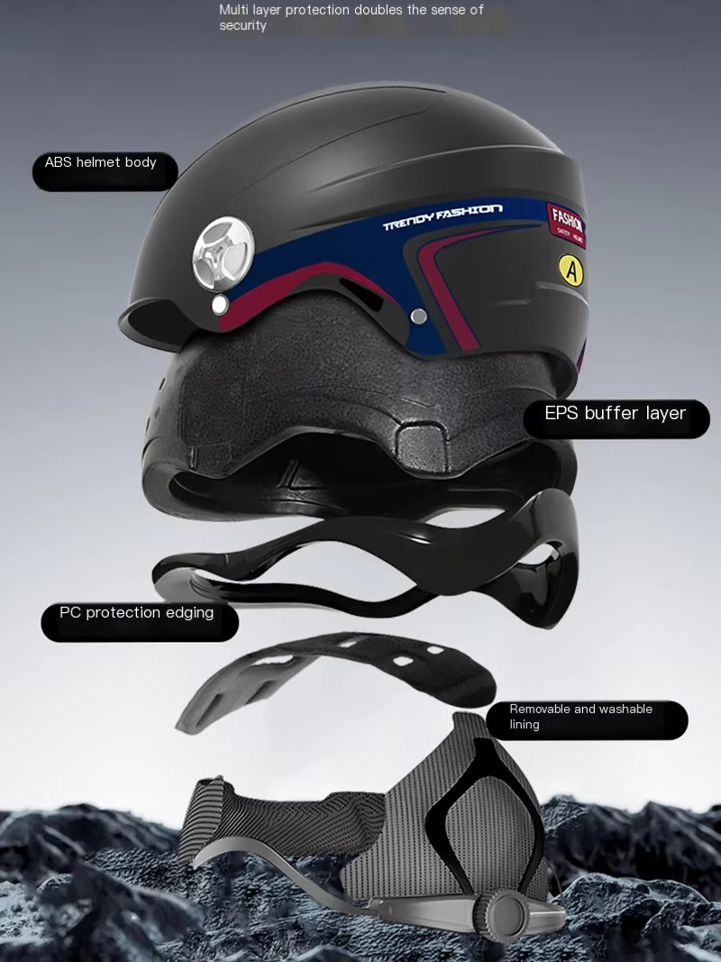 Electric Bike Helmet Motorcycle Helmet Summer Riding Half Helmet Baseball Cap Style for Men and Women 2026