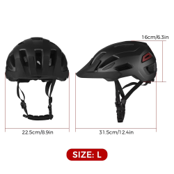 Bike Helmet Adult Men Mountain Bike Helmet With Remote Control Rechargble Light For Night Riding Multifunctional Turn Helmet