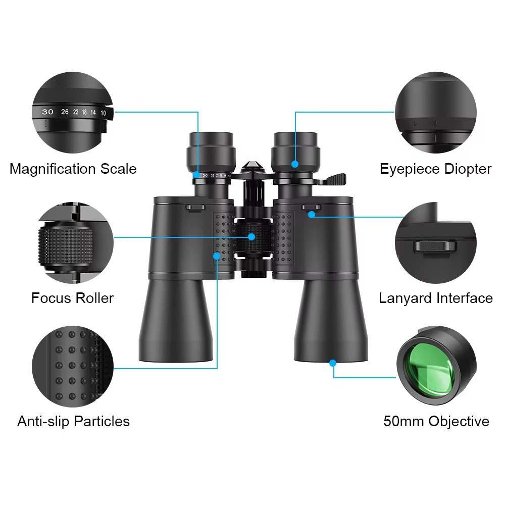 APEXEL Power Binocular 10-30X50 Telescop Zoom Prism High Powerful Hunting for Sport Bird-watching Camping Outdoor Hiking