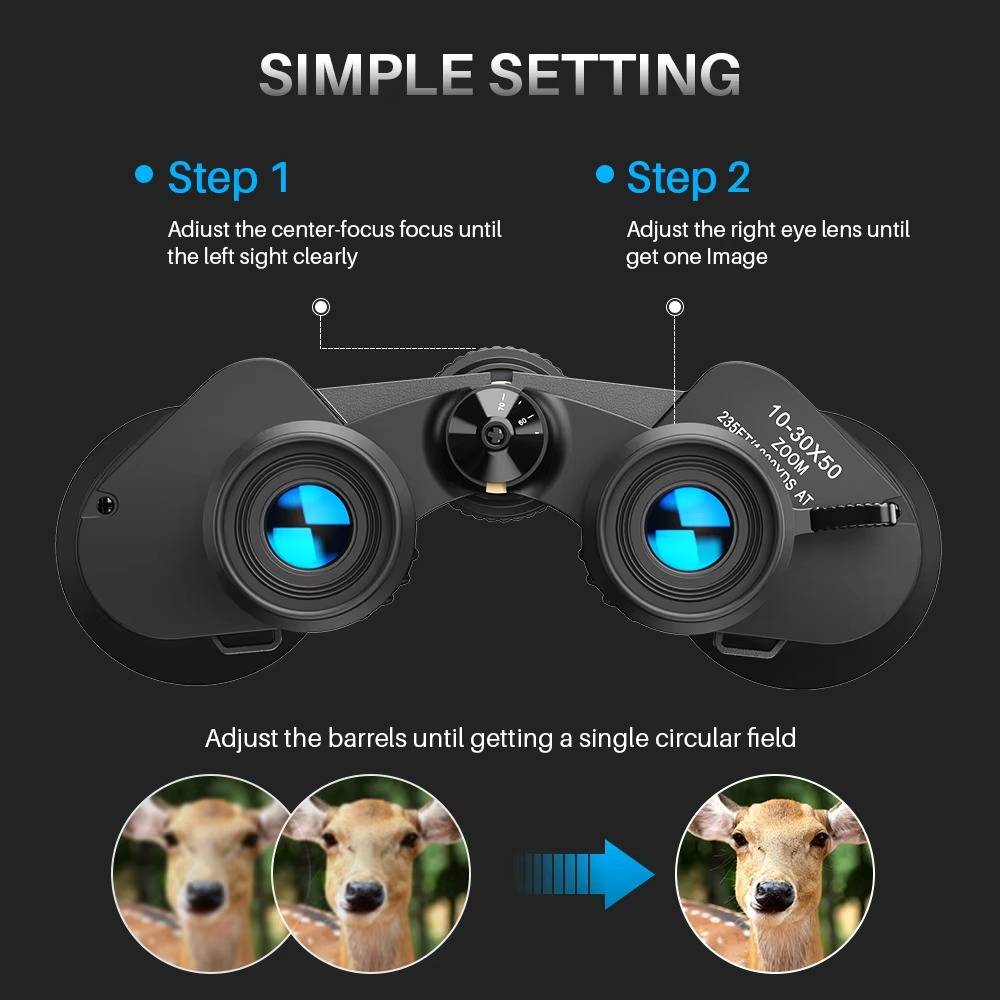 APEXEL Power Binocular 10-30X50 Telescop Zoom Prism High Powerful Hunting for Sport Bird-watching Camping Outdoor Hiking