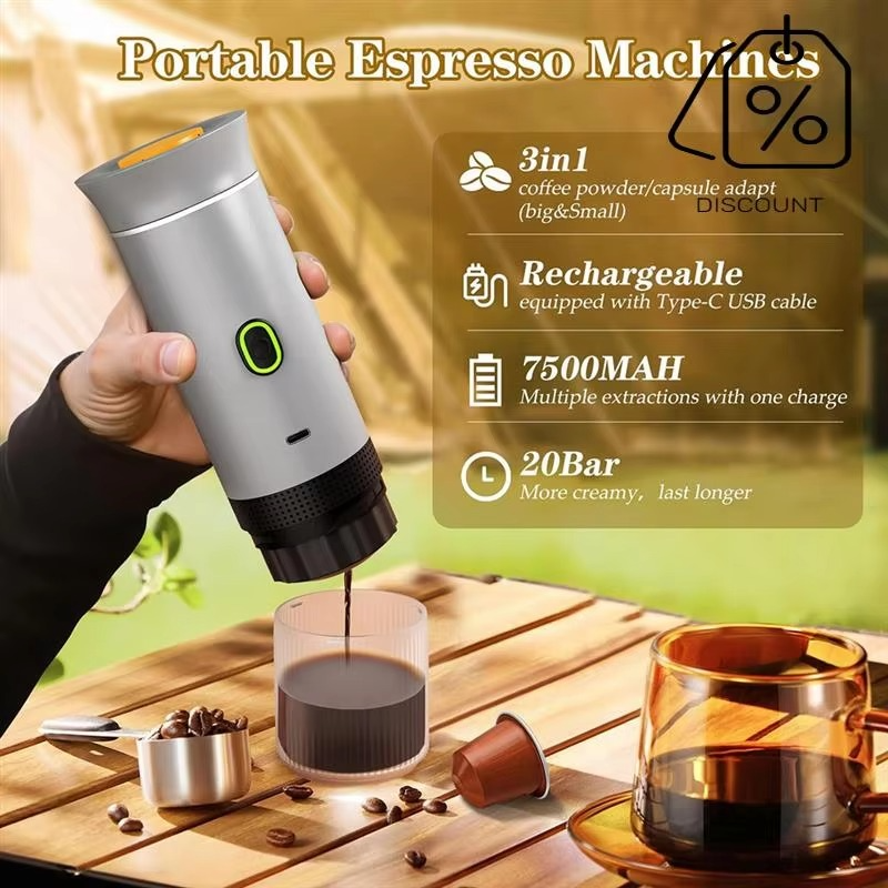 3-In-1 Portable Espresso Machine Rechargeable