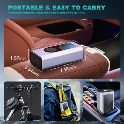 LEKOMESH Portable Car Air Pumps Compressor Pressure Air Pump 12V 150PSI Electric Tire Inflator For Car Tires Motorcycle Balls
