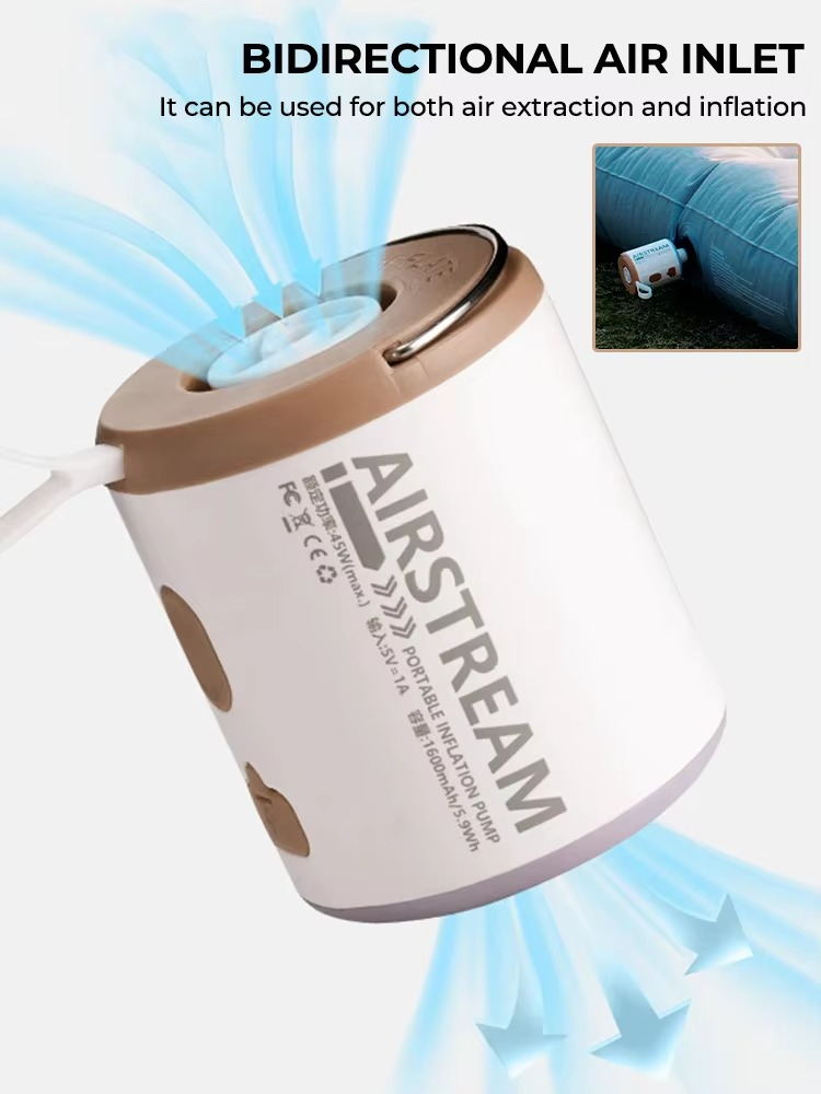 Electric Air Pump Portable Wireless Air Compressor Inflator/Deflator Pumps For Inflatable Cushions Air Beds Boat Swimming Ring