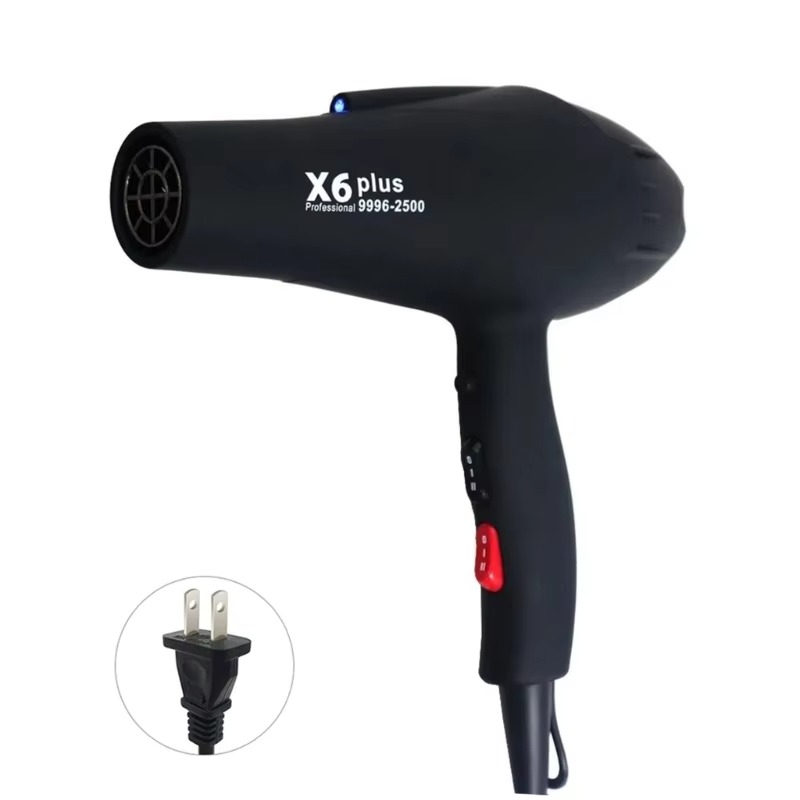 Professional Salon Grade 2500w Low Noise Ionic Heat Hair Dryer with Nozzle Dropshipping