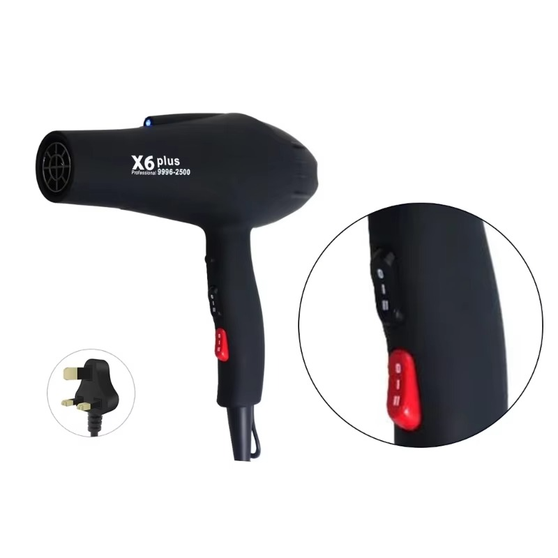 Professional Salon Grade 2500w Low Noise Ionic Heat Hair Dryer with Nozzle Dropshipping