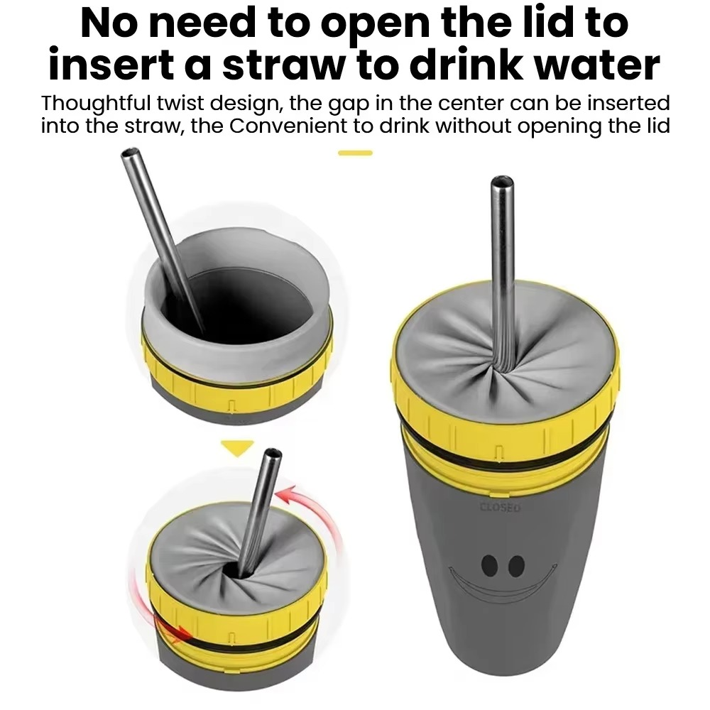 Convenient Drinking Lidless Twist Mug Eco-friendly and Portable Two Modes