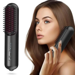 ABXH Rechargeable Hair Straightener Negative Hair Straightener Curly Hair Dual-Purpose Electric Curling Comb
