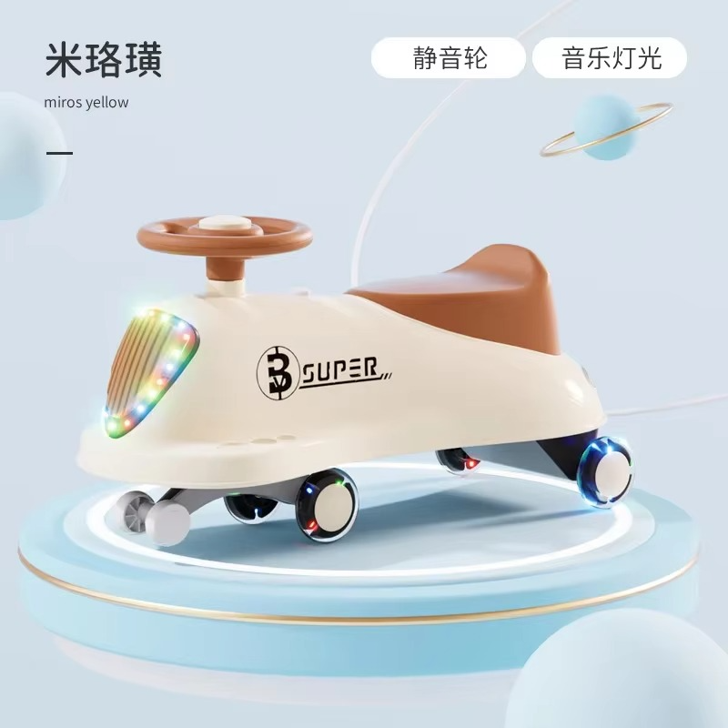 Children's Twisting Car Baby Scooter 1-6 Years Old Boys and Girls Adults Can Sit on The Silent Wheel Yo Swing Car Ride on Toys