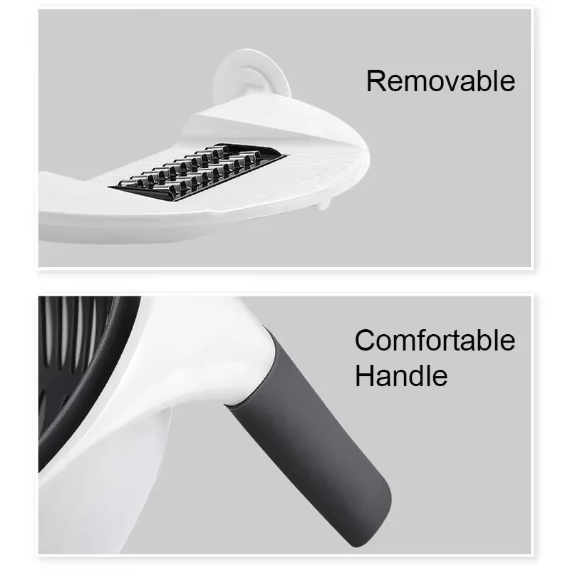Multifunctional 2 In 1 Vegetable Slicer Cutter Chopper Fruit Strainer Basket Spiralizer Grater Food Peeler Mandoline Shredder