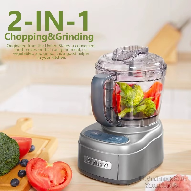Cuisinart Food Processor 220V Electric Meat Grinder Household Multifunction Garlic Seasoning Crusher BPA Free Chopper ECH-4CN