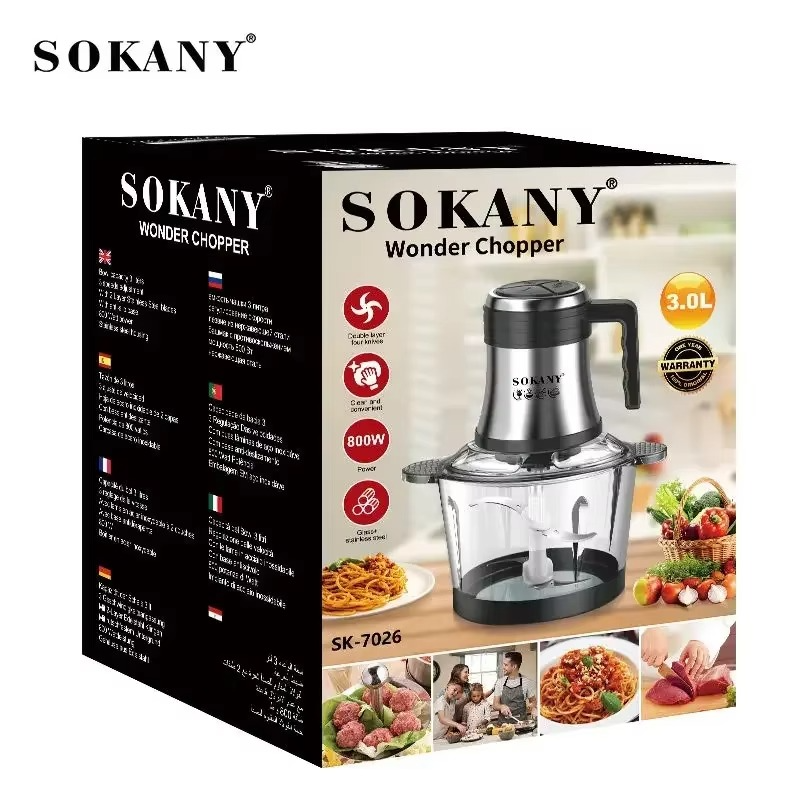 3L Electric Meat Grinder 800W Powerful Multifunctional Home Appliance Food Processor Meat Vegetables Blender Grinder