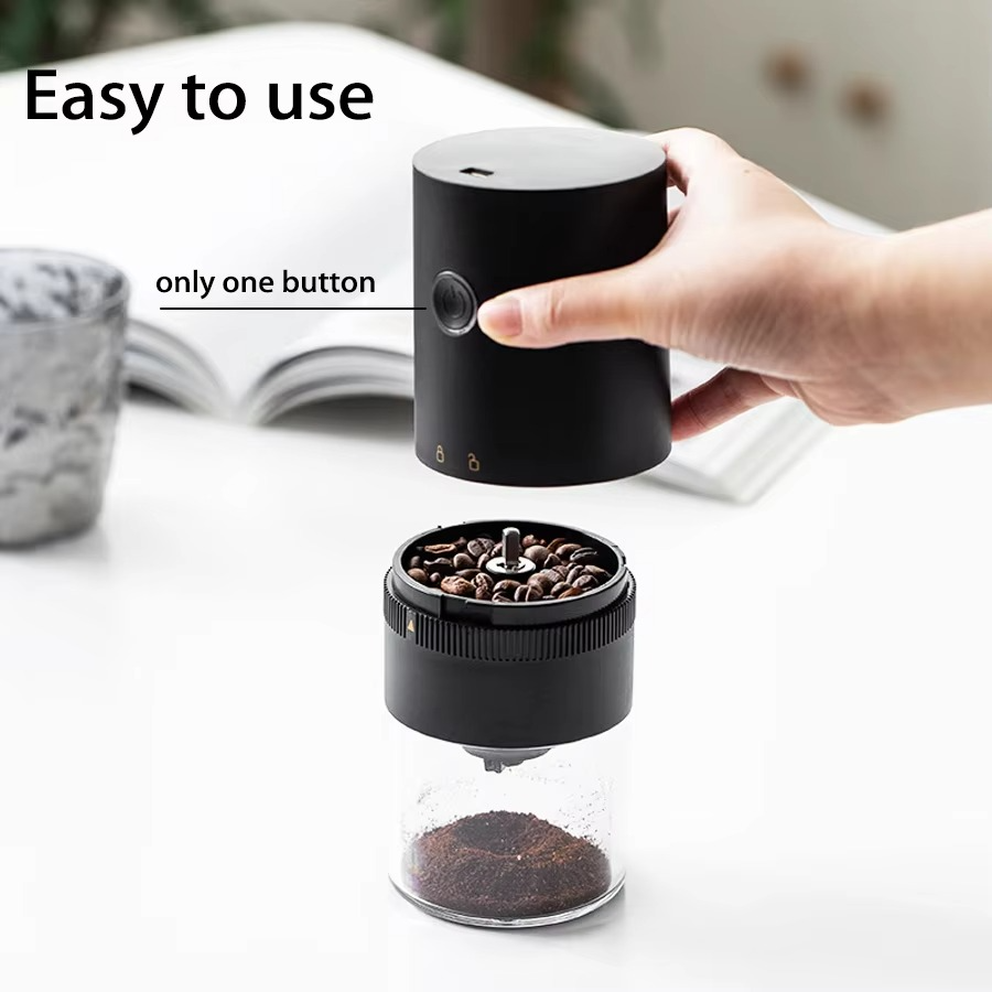 Coffee Portable Electric Coffee Grinder Automatic Type C USB Rechargeable Ceramic Burr Grind
