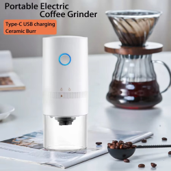Coffee Portable Electric Coffee Grinder Automatic Type C USB Rechargeable Ceramic Burr Grind