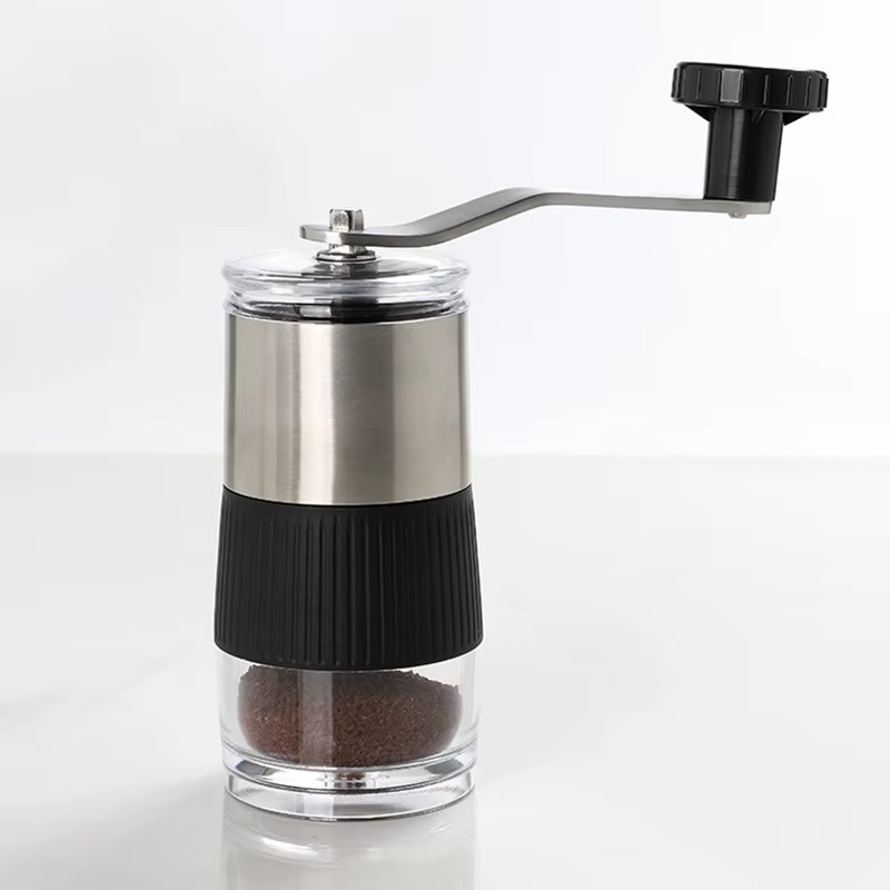 Portable Manual Coffee Grinder - Stainless Steel Hand-Crank Bean Mill For Fresh Ground Coffee Maker Coffee Bar Accessories