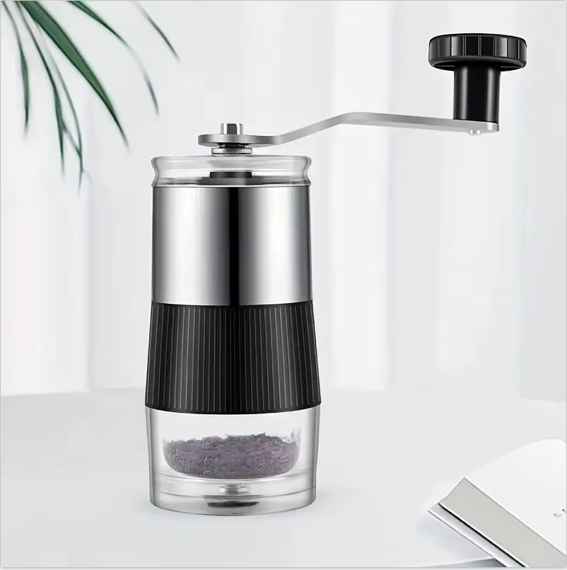 Portable Manual Coffee Grinder - Stainless Steel Hand-Crank Bean Mill For Fresh Ground Coffee Maker Coffee Bar Accessories