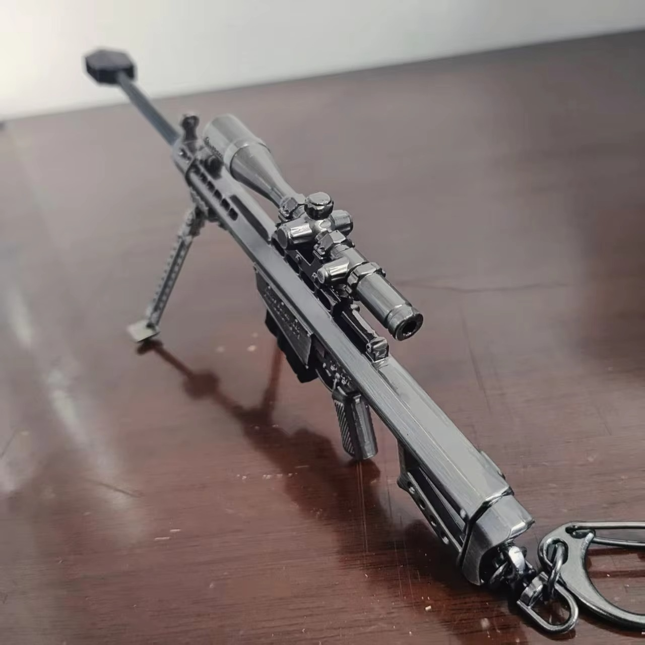 17CM Sniper Rifle Model Alloy Mini Barrett Pistol PUBG Jedi Toy Gun Fidget Toy Desktop Ornament for Boy Adults Chrismas Gift