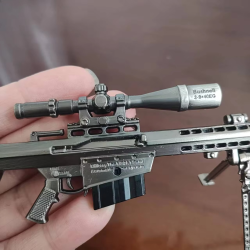 17CM Sniper Rifle Model Alloy Mini Barrett Pistol PUBG Jedi Toy Gun Fidget Toy Desktop Ornament for Boy Adults Chrismas Gift