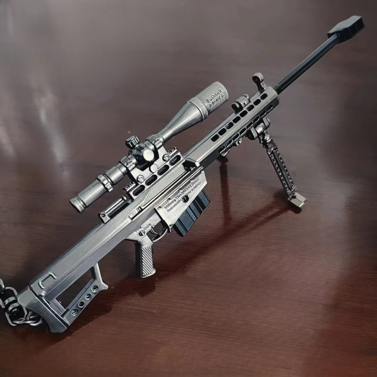 17CM Sniper Rifle Model Alloy Mini Barrett Pistol PUBG Jedi Toy Gun Fidget Toy Desktop Ornament for Boy Adults Chrismas Gift