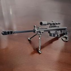 17CM Sniper Rifle Model Alloy Mini Barrett Pistol PUBG Jedi Toy Gun Fidget Toy Desktop Ornament for Boy Adults Chrismas Gift